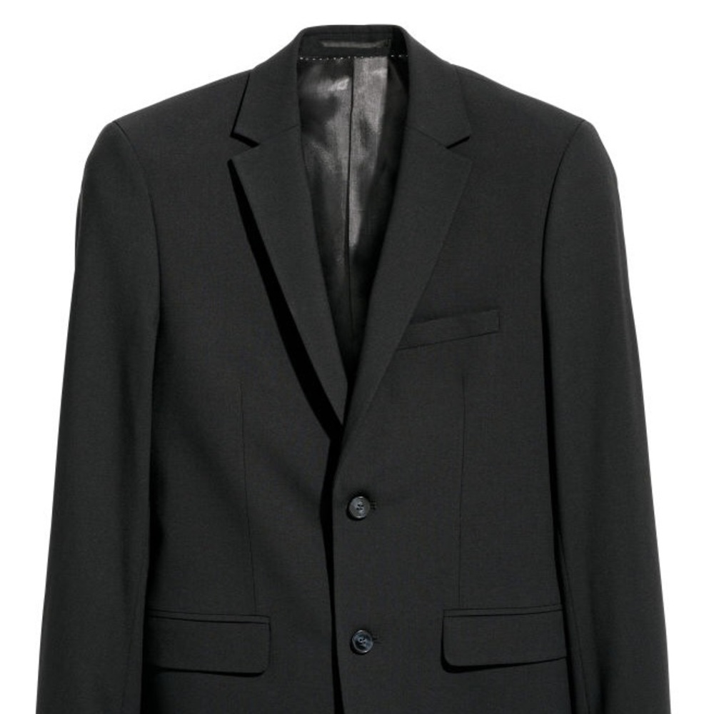Men’s H&M slim 38R black wool blazer *worn once*